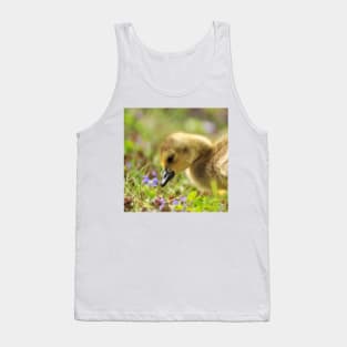 Cute Baby Goose in the Field Tank Top